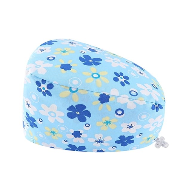 Classic Style Breathable Printed Bouffant Cap for Unisex Scrub Hat with Hair Coverage and Comfortable Fit