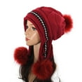 thumbnail image 5 of CNKOO Women Keep Warm Winter Hats Knitted Wool Hemming Hat With Hair Ball, 5 of 5