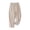 Beige, variant on Women's Solid Color Cotton Linen Pants, Harem Pants with Elastic Waist, Wide Leg Loose Fit Casual Trousers for Women, Breathable Summer Comfortable Lounge Pants Beige L