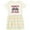 Natural with Stripes, variant on Inktastic Daddy's Pit Crew Design with Checkered Flags Girls Toddler Dress