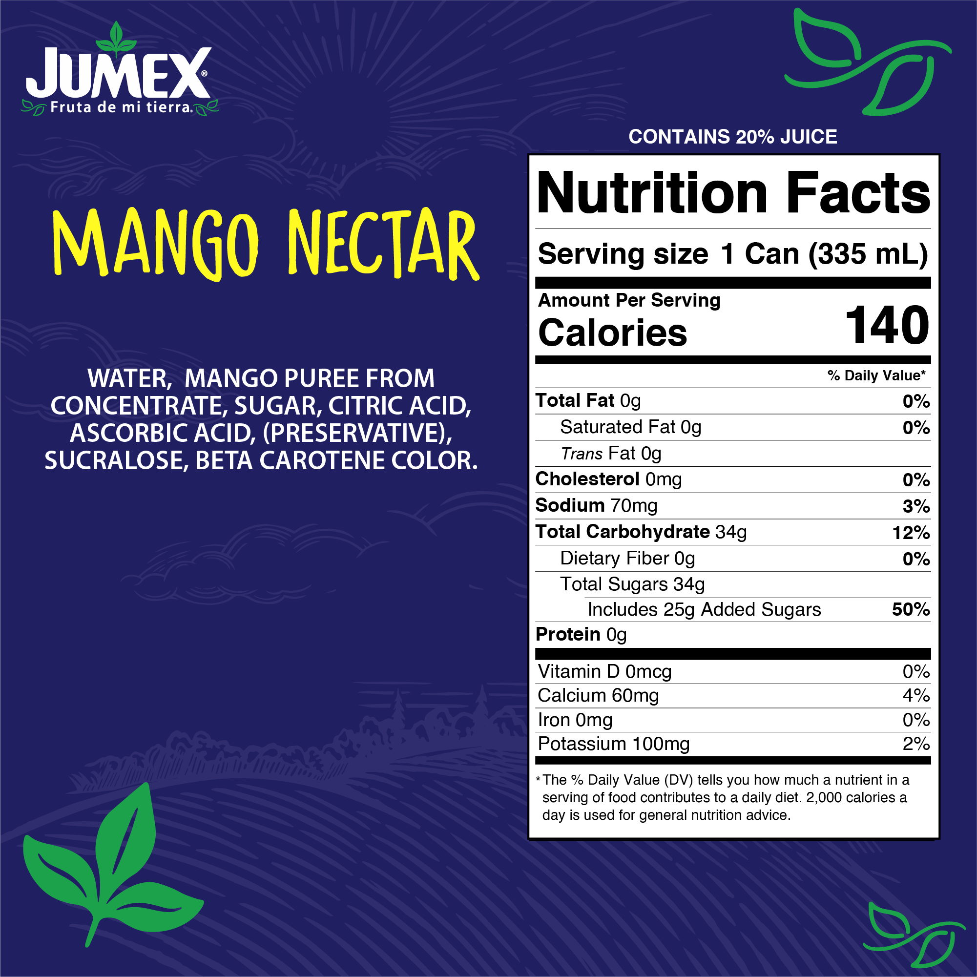 Jumex Mango Nectar from Concentrate, 11.3 Fl. oz. - image 3 of 6