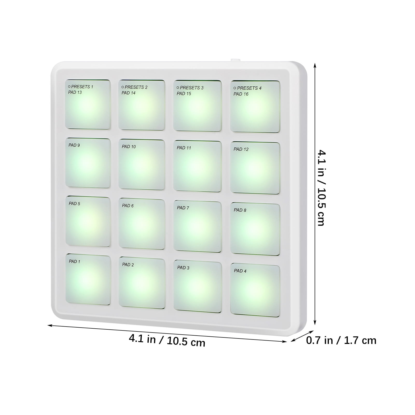 FRCOLOR White Dj Controller Pad with Rgb Lighting and USB Connectivity for Studio Use