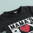 thumbnail image 4 of Newborn Baby Boys 2pcs Outfits Set Lettering Short Sleeve T-shirt Tops Drawstring Pants Clothes Dark Gray 6-12 Months, 4 of 7