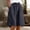 03-Dark Gray, variant on Women's Cotton Linen Bermuda Shorts, Elastic Waist Loose Fit 5 Inch Shorts with Side Pockets, Casual Summer Solid Color Knee Length Shorts for Daily Lounge Vacation Wear 08-Wine L