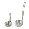 thumbnail image 3 of Spoon Strainer Soup Colander Collapsible Camping Cutlery Camping Dinnerware Hot Pot Metal Cooking Utensils Foldable Tableware Portable Stainless Steel Filter Screen Place Mats for Kitchen Table Rustic, 3 of 3