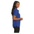 thumbnail image 3 of Port Authority Women's Short Sleeve Silk Touch Classic Polo Shirt Royal X-Small, 3 of 4