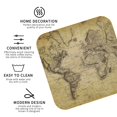 thumbnail image 4 of Balery 4 Pcs Vintage World Mapleather Coasters Set, Drink Table Cup Coasters For Living Room Kitchen Coffee Decor, 4 of 9