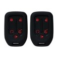 thumbnail image 1 of 2 Pcs Smart Key Fob Cover Case Protector Fit for GMC Acadia Terrain Yukon Chevrolet Suburban Tahoe Keyless Entry Remote Fob Skin Jacket Holder Key Protection Case (Black with red), 1 of 4