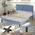 thumbnail image 4 of VECELO Full Size Upholstered Bed Frame, Modern Platform Bed Frame with Adjustable Button Tufted Headboard for Bedroom, No Box Spring Needed, Easy Assembly, Light Blue, 4 of 8