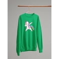 thumbnail image 3 of Colorful Dabbing Unicorn Sweatshirt Women -Image by Shutterstock, Female Medium, 3 of 4
