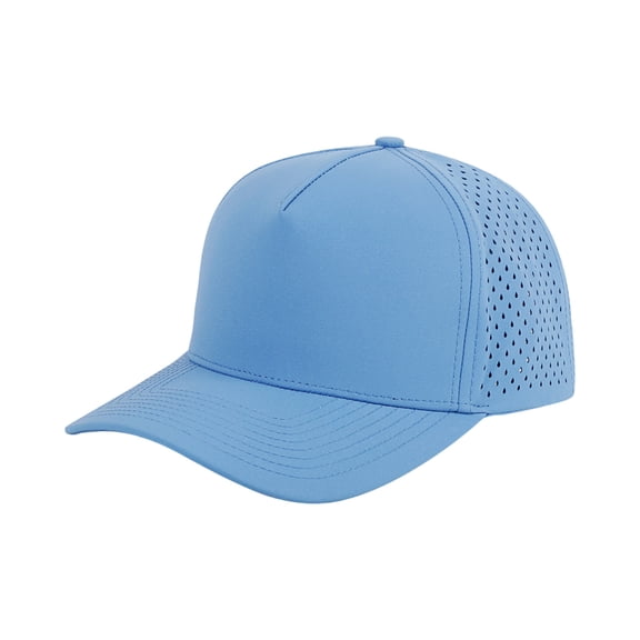 Qwertyu Men Women Quick Dry Baseball Cap Laser Cut Mesh Ball Curved Brim Snapback Hat Sky Blue