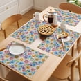 thumbnail image 5 of Spring Flowers Placemats Set of 4 Watercolor Floral Daisy Plants Country Place Mats Indoor Wipeable Table Mats Washable Cloth Dining Table Placemats for Kitchen Holiday Party Home Decor 13x19 Inch, 5 of 9