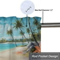 thumbnail image 5 of Pink Flamingo Curtain Valance for Kitchen Tropical Palm Tree Beach Summer Window Valance for Living Room Bedroom, Kitchen Valance Rod Pocket Window Curtain 54 by 18 in, 1 Panel, 5 of 6