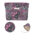 thumbnail image 4 of Unique Bargains 1 Pc Vintage Embossment Flower Makeup Bag Polyester Purple Large, 4 of 5