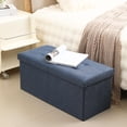 thumbnail image 2 of Banco Otomano Plegable CUYOCA con Almacenamiento 75L Lino Marino, 2 of 9