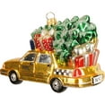 thumbnail image 2 of New York City Taxi Cab with Christmas Tree and Presents Polish Glass Ornament, 2 of 3