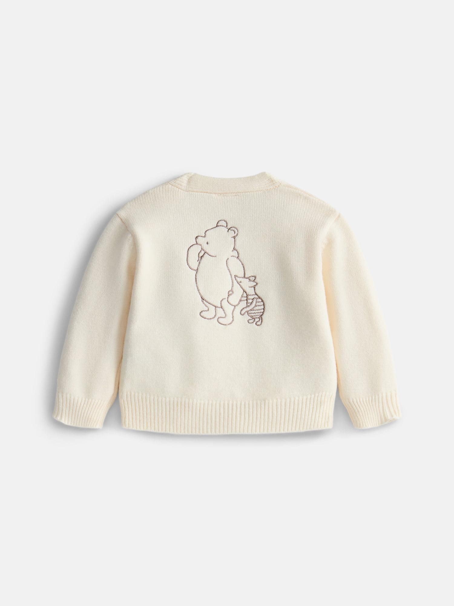 Disney Winnie the Pooh Baby Boy’s Embroidered Cardigan with Long Sleeves, Sizes 0/3M-18M