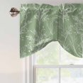 thumbnail image 5 of Light Green Tie Up Valances Curtain, Adjustable Kitchen White Tree Branch Botanical Abstract Plant Leaves Valances for Windows Decor, Rod Pocket Short Curtains Set for Bedroom/Bathroom, 42"x18", 5 of 9