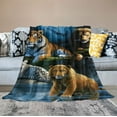 thumbnail image 2 of ARISTURING  " Blanket Soft Fluffy Throw for Sofa Bed Tiger Leopard Lion, 2 of 6
