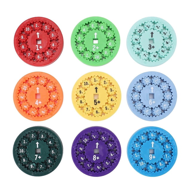 Math Facts Rotation Toy Colorful Engaging Interactive Math Learning Education Toys Game for Adults Kids Addition
