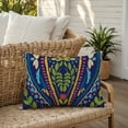 thumbnail image 6 of Creative Products Navy Background Folk Pattern 14x20 Indoor / Outdoor Pillow, 6 of 9