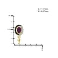 thumbnail image 5 of 6.00 Carat T.G.W. Ruby And Black & White Diamond Accent 14k Gold over Silver 3-Piece Jewelry set, 5 of 7