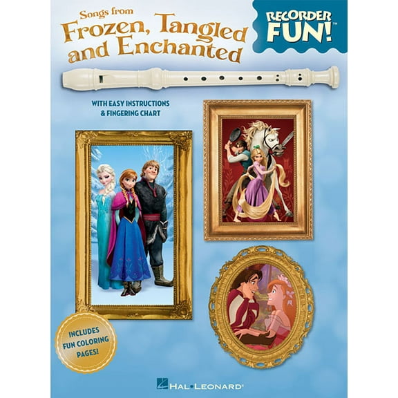 Songs from Frozen, Tangled and Enchanted - Recorder Fun!: With Easy Instructions & Fingering Chart, (Paperback)