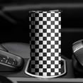 thumbnail image 3 of 20oz Black White Checkered Pattern Skinny Tumblers Stainless Steel Tumbler with Lid and Straw,Vacuum Insulated Double Wall Travel Tumbler Cups with Cleaning Brush for Coffee,Tea, 3 of 6
