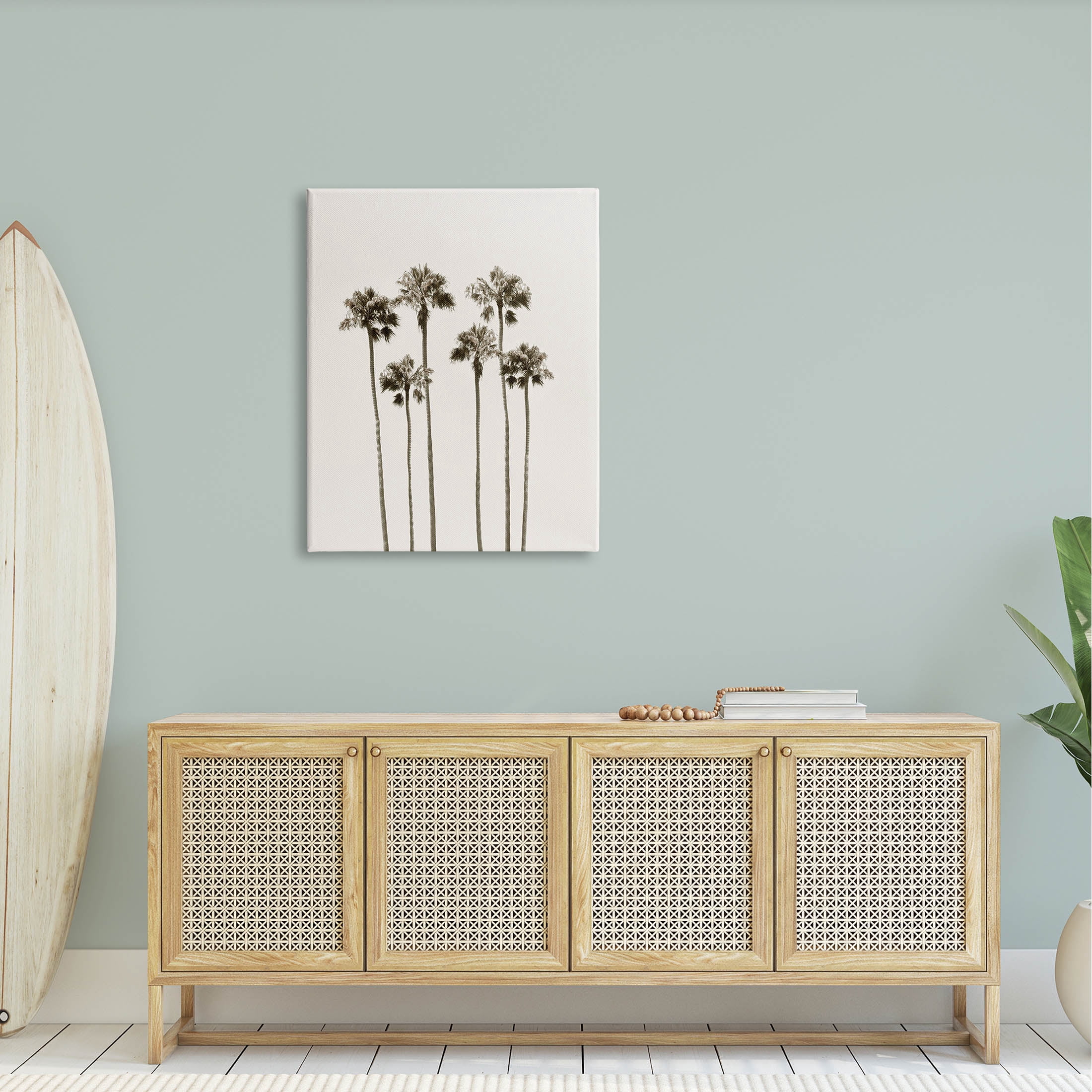 Tall Palm Trees Looming Landscape Graphic Art Gallery Wrapped Canvas Print Wall Art
