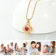 thumbnail image 2 of Cremation Jewelry Heart Urn Necklace for Ashes for Women Memorial Keepsake Simulated Birthstone Pendant for Loved Ones, 2 of 5