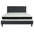 thumbnail image 5 of Flash Furniture Roxbury King Size Tufted Upholstered Platform Bed in Dark Gray Fabric with Memory Foam Mattress, 5 of 5
