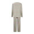 thumbnail image 5 of Diufon Womens Plus Size Pajama Sets Stripe V Neck Long Sleeve Tops Elastic Waist Pants Sleepwear Sets, 5 of 5