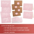 thumbnail image 3 of 100 Bulk Pink Thank You Cards with Kraft Envelopes and stickers - 4 Minimalistic Designs Blank Thank You Notes with Envelopes for business Wedding Bridal Gift Baby Shower Business Graduation, 3 of 3