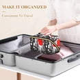 thumbnail image 3 of FORMRS Makeup Bag Travel Cosmetic Organizer for Women Fold Flat Zipper Pouch with Handle, Black Streets, 3 of 8