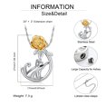 thumbnail image 2 of Rose Flower Pet Cremation Jewelry for Ashes With Cat In the Moon Urn Necklace for Ashes Memorial Pendant for Pets Ash Holder Gift for Cat, 2 of 8