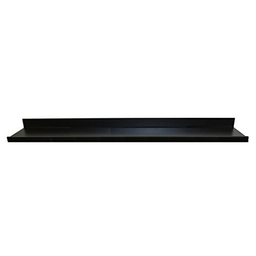 InPlace Shelving 9084684 Floating Shelf with Picture Ledge, 72Wx4.5Dx3.5H, Black