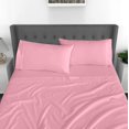 thumbnail image 7 of Ruvanti California King Sheet Sets - Luxurious Silky Soft Microfiber Bedding - Cozy & Comfy - 15 Inch Deep Pocket (Fits up to 17") Hotel Bed Sheets - 4 Pcs - Pink, 7 of 7