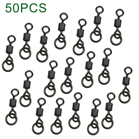 10/20/50/100 Pcs Chod Swivel Size 8# Carp Fishing Flexi Ring Swivels