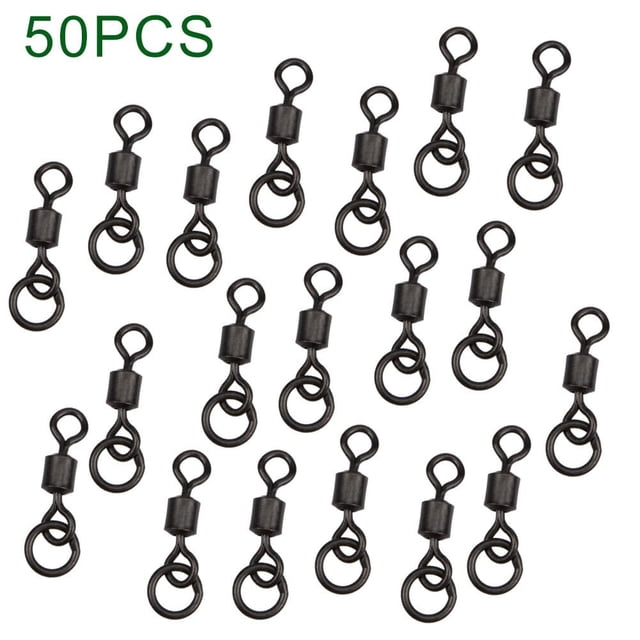 10/20/50/100Pcs for Chod Swivel Size 8# Carp Fishing Ring Swivels 50Pcs