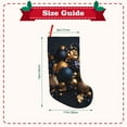 thumbnail image 3 of Salouo Elegant Golden Blue Ornaments Print Christmas Decorations Stockings 1 Pack 18'' Xmas Stockings Holiday Stocking Personalized Farmhouse Decor for Home Family Party Tree, 3 of 7