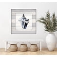 thumbnail image 3 of Giant Art Canvas  30x30 Muted Blue Sea Conch On Wood Framed in Multi-Color, 3 of 3