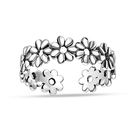 LeCalla 925 Sterling Silver Toe Rings for Women Open Adjustable Hawaiian Leaf Toering Summer Beach Foot Jewelry