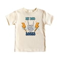 thumbnail image 5 of My Dad Rocks Shirt for Boys and Girls Retro Rocker Skeleton Hand Tee for Kids Natural Shirt 4T, 5 of 6