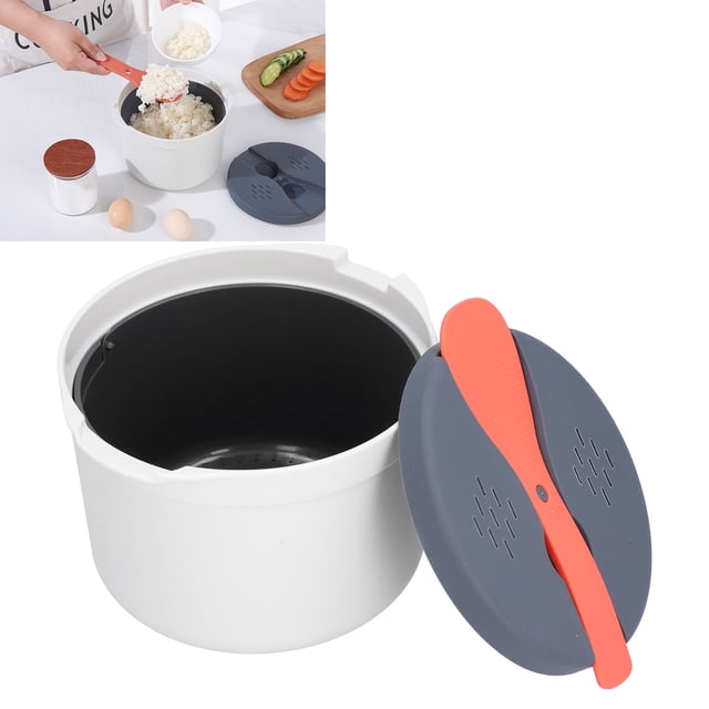 Garantías de Cocina de Cocina, Vaporizador de Arroz Con Resistencia A Alta Temperatura Duradera 2l 2 capas Suministros de Cocina para Hino de Microondas
