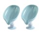 thumbnail image 4 of 2pcs Suction Cup Soap Dish For Bathroom Shower Portable Leaf Soap Holder Plastic Sponge Tray For Kitchen Bathroom Accessories, 4 of 4