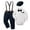 C-OTHER150, variant on DHFJKG Baby Boys Clothes Set Dress Suit Gentleman Outfit Striped Bow Tie Turndown Collar Shirts Bodysuits And Detachable Suspenders Pants With Beret Hat Performance Formal 3 Piece Cozy Outfit