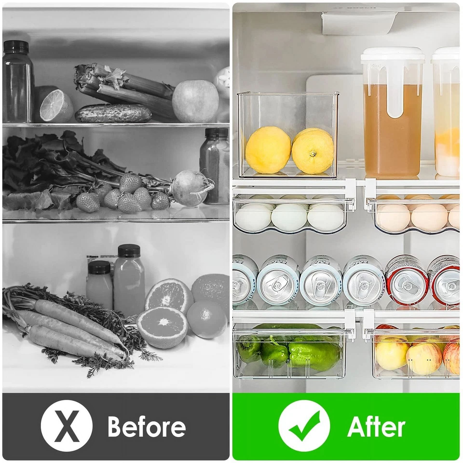 PRIME - Drawer-Style Egg Rack - For Fridge Organization & Home Kitchen