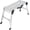 Silver With Handle, variant on Work Platform Aluminum 30"x12"x20" Step Ladder Heavy Duty Foldable Aluminum Platform 330 Lbs Capacity