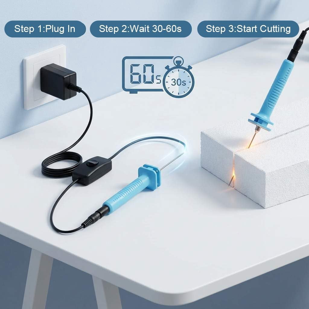 15W Foam Cutting Pen – Fast Heating Hot Wire Cutter for EPS, EPE & Soft Crafts