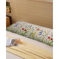 thumbnail image 6 of Spring Flowers Body Pillow Cover 20 x 54 Inch Decorative Pillow Cover Simple Farmhouse Botanical Floral Herbs Lumbar Pillowcase Seasonal Rectangle Cushion Case for Couch Sofa Bed Living Room, 6 of 7